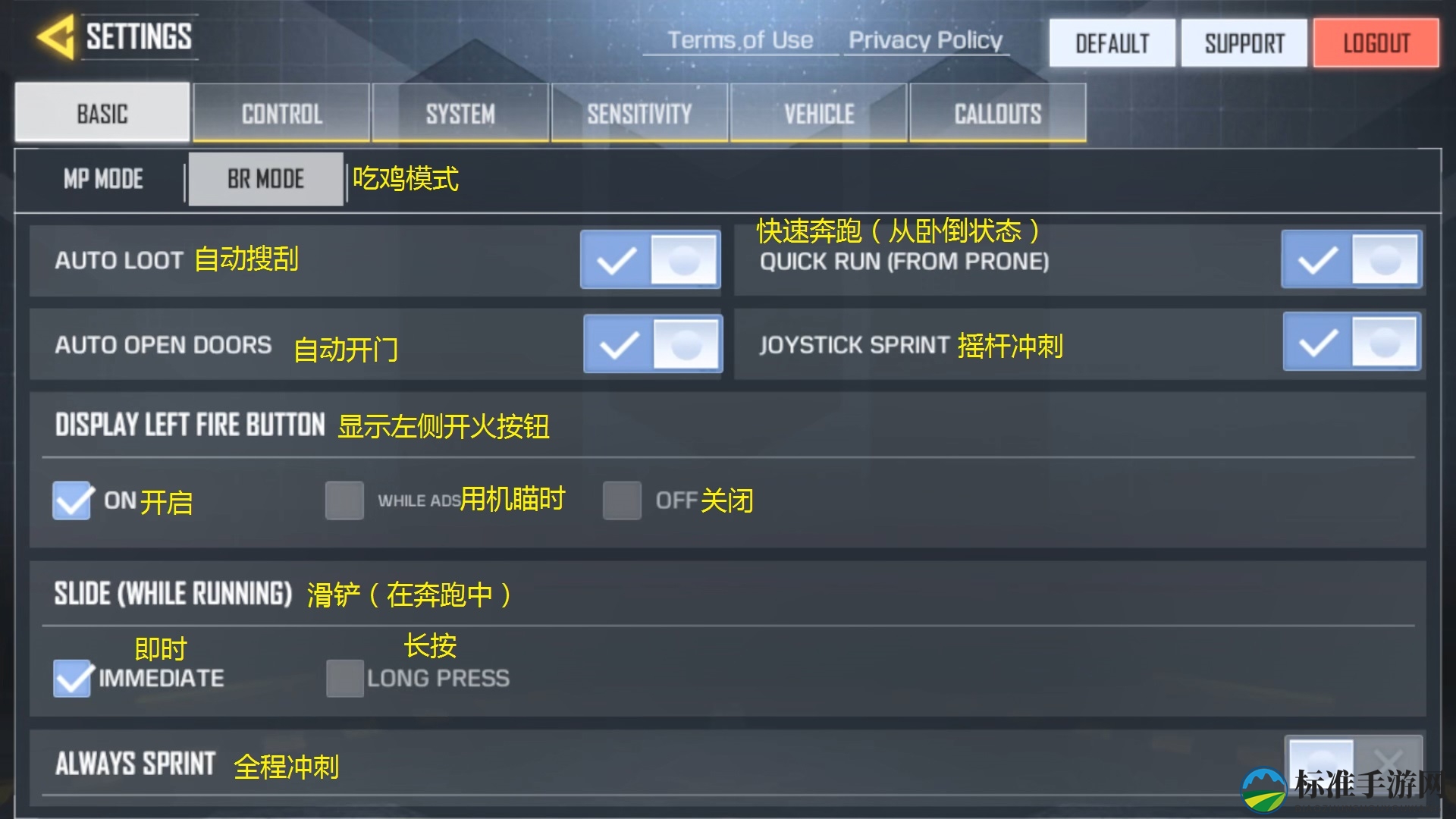 使命召唤手游设置翻译